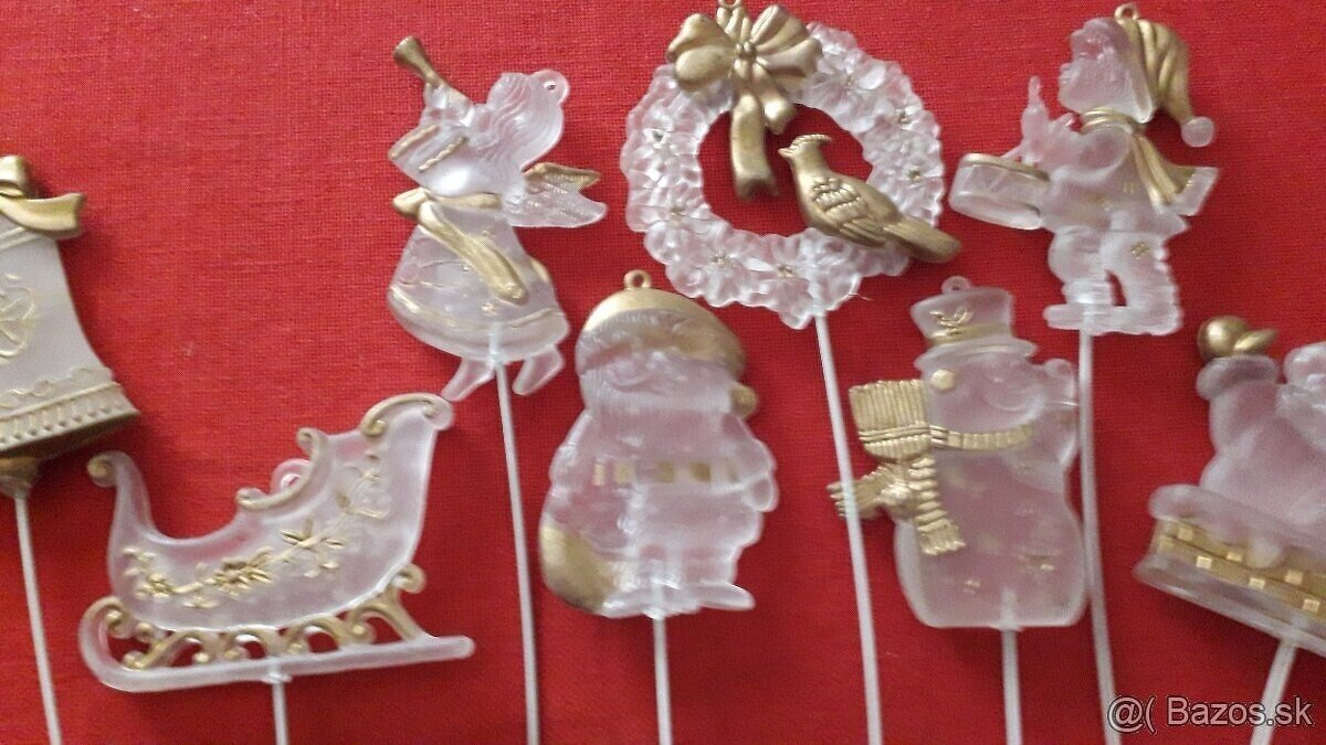 Vianočné drôtikové a plastové ozdoby - 8