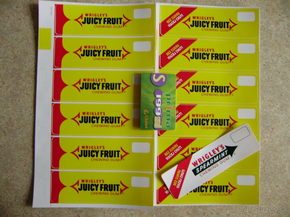 Predám, nálepky, žuvačky Wrigleys Spearmint, Orbit. - 8