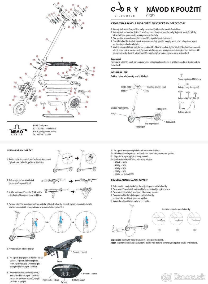 Predám odpruženú elektrokolobežku Cory Race SA - 8