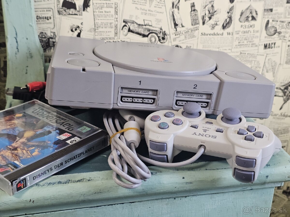TOP STAV 》PLAYSTATION 1 + GAMEPAD + HRA 》PS1 SCPH-9002 - 8