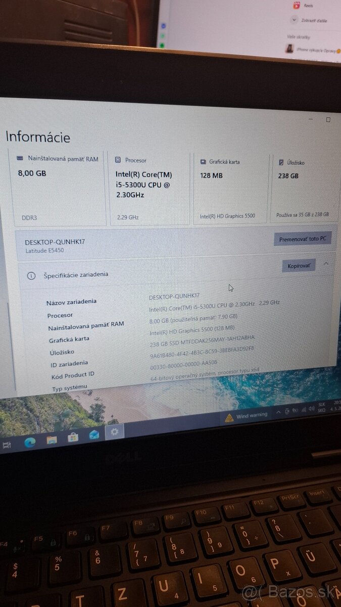 Dell latitude E5450 - 8