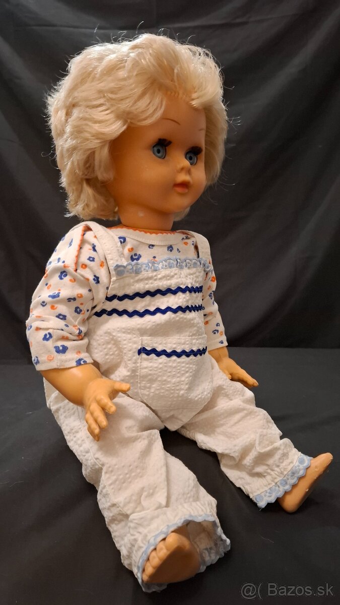 Stará bábika československej výroby, dĺžka 57 cm - 8