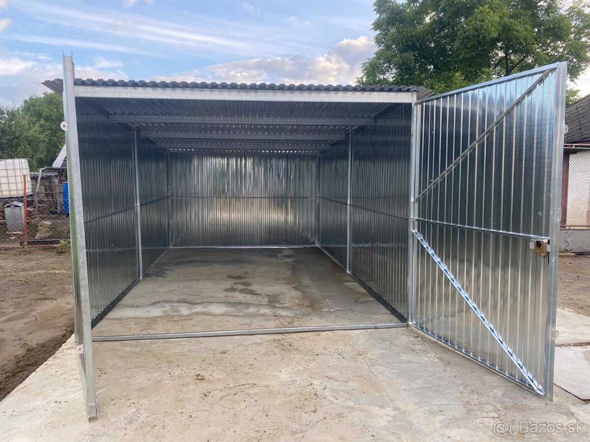 Plechové garáže 3x6m doprava montáž zdarma po Slovensku - 8