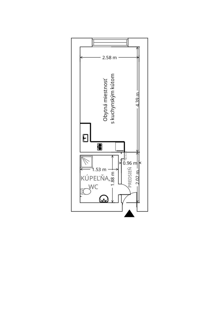 PREDANÝ - Na predaj 1 izbový byt na ulici Krivá, Košice - Ju - 8