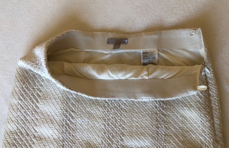 —————Béžová/krémová sukňa, H&M, S/36, 3 E———— - 8