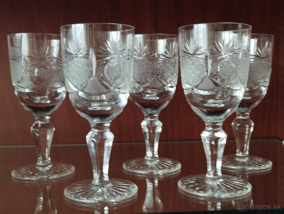 Predám krištáľové poháre sady - 8