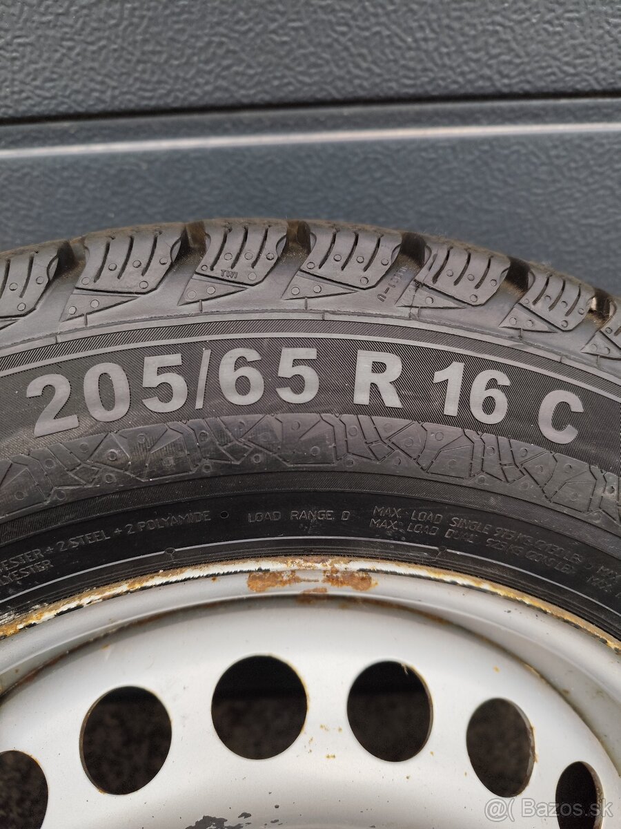 vw Transporter T5 T6 zimné pneu + disky - 8