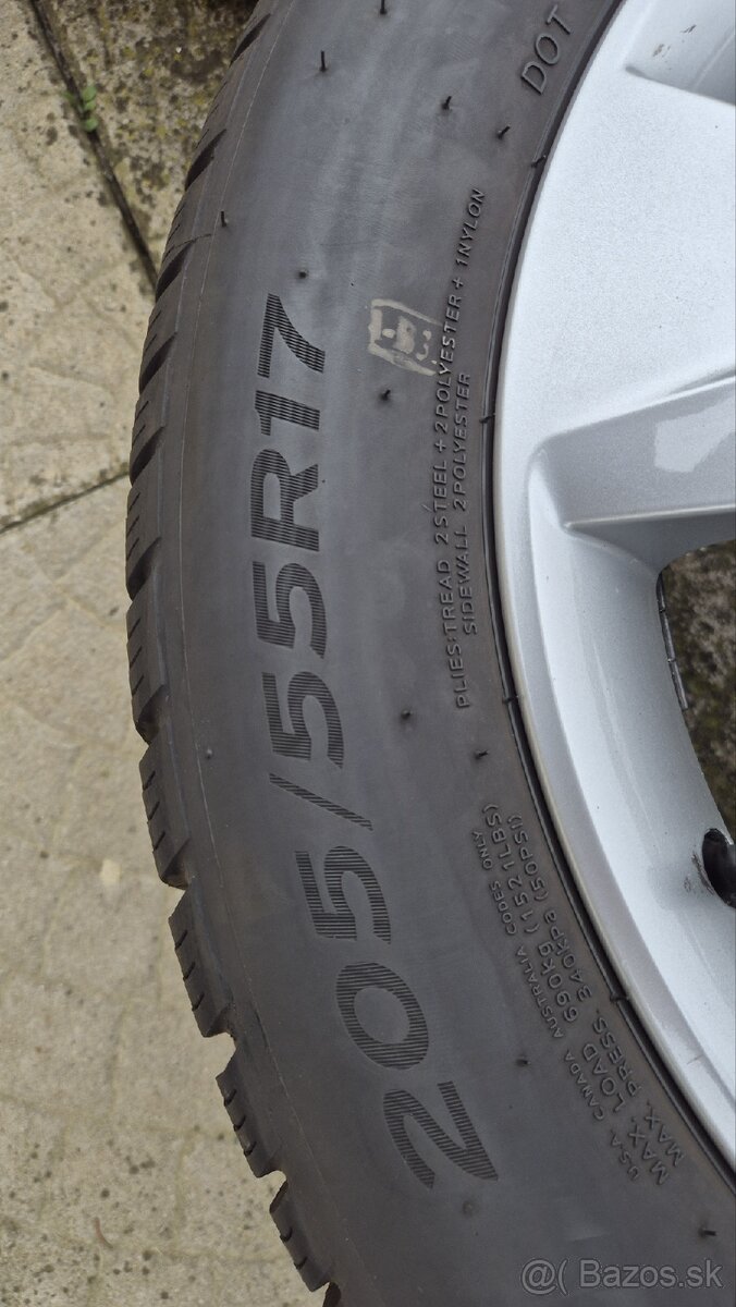 Predam alu disky origo.Škoda 5x100 R17 a zimne pneu. - 8