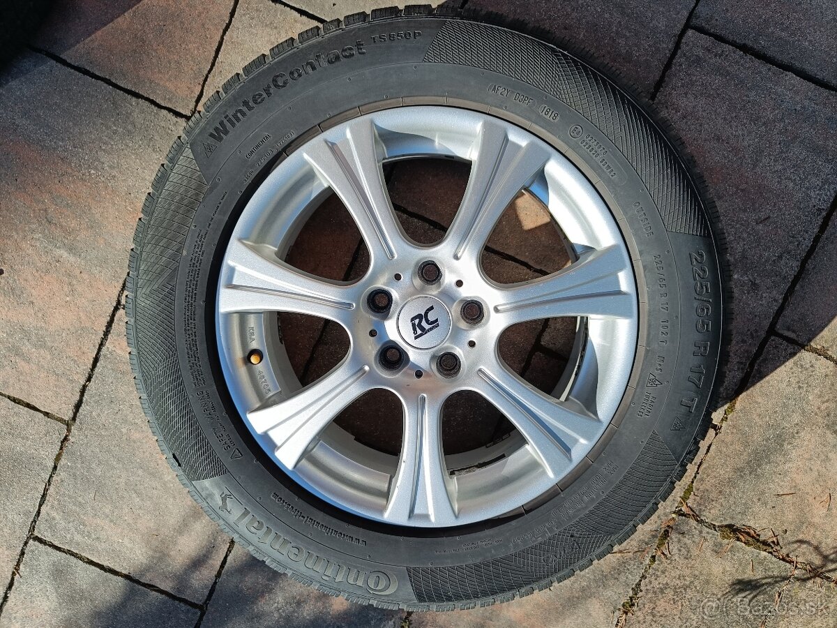 17" disky RC Design so zimnými pneu Continental 225/65 R17 - 8