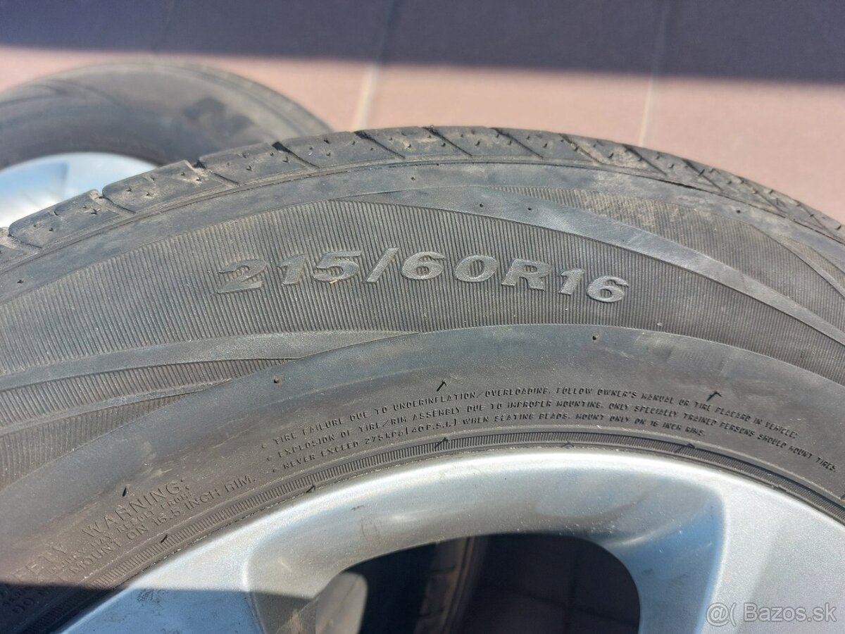 ELEKTRÓNY+PNEUMATIKY ŠKODA MOON R16 5X112 7JX16 ET45 - 8