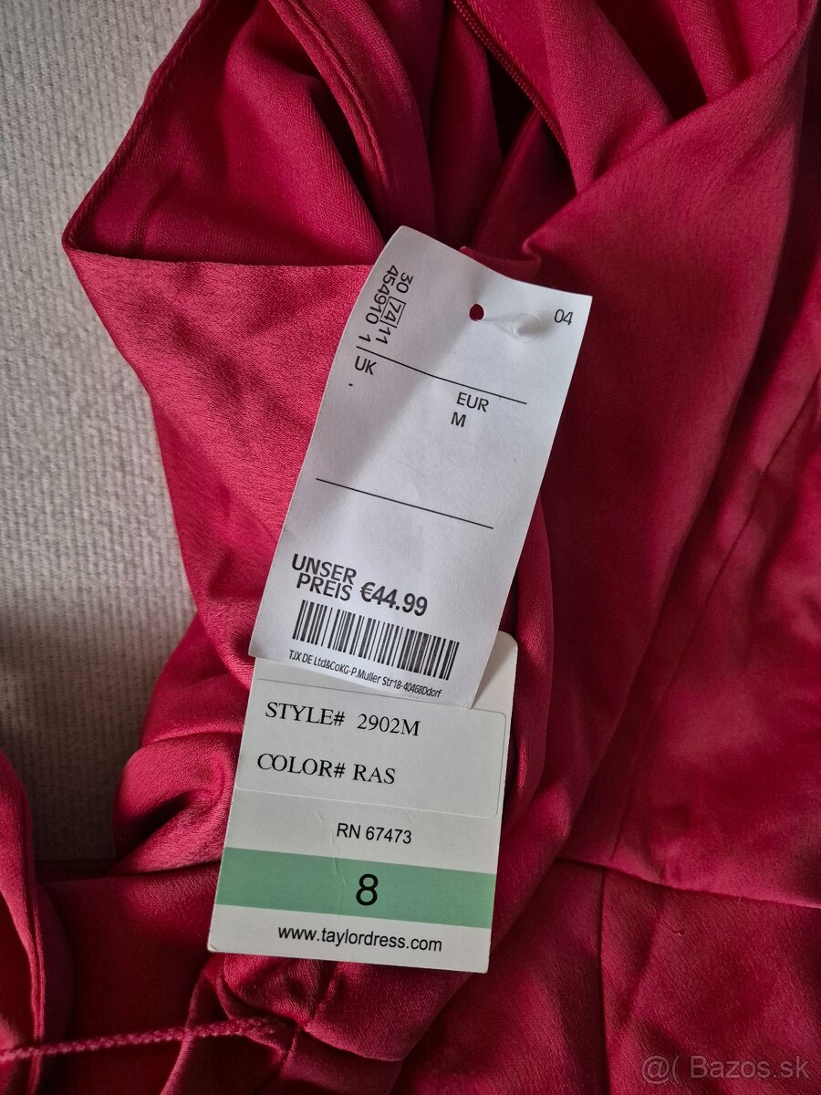 Elegantné lesklé šaty M - 8