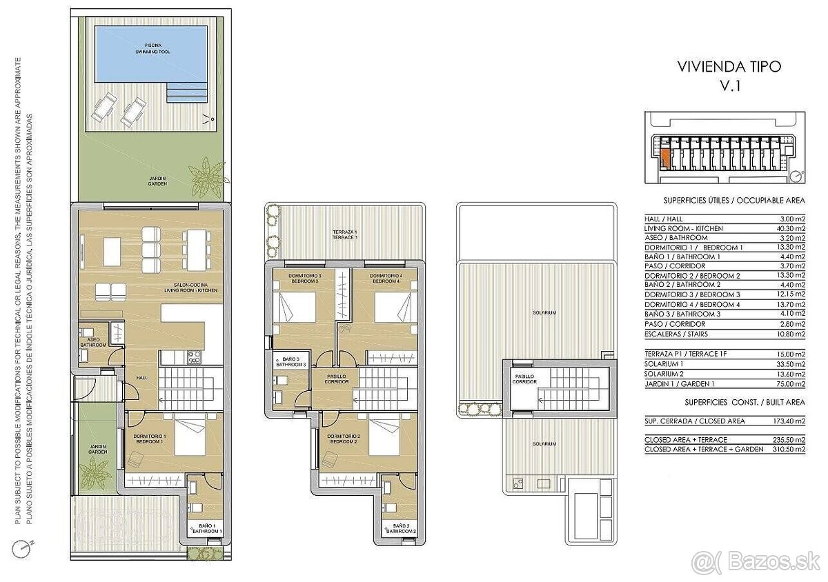 Moderné vily s bazénom a parkoviskom v blízkosti pláže v Mil - 8
