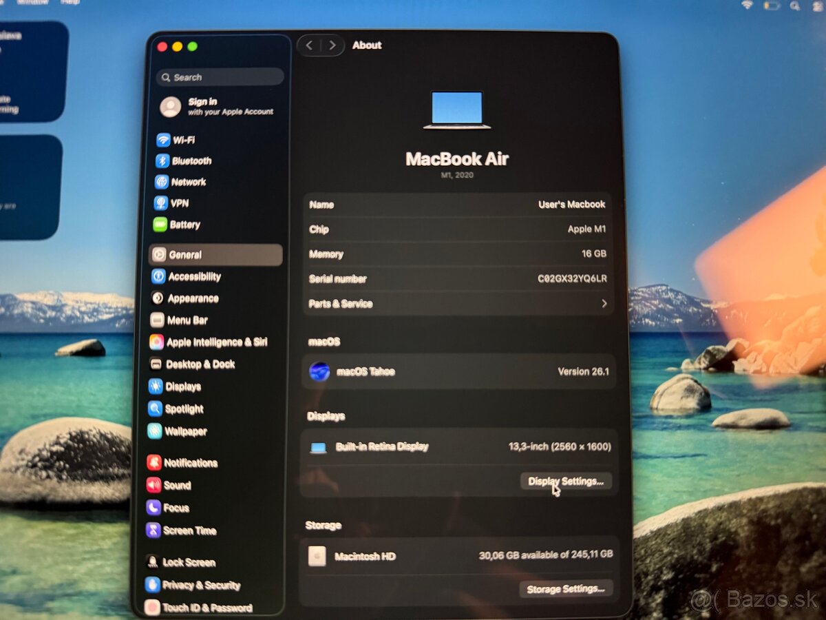 Apple M1 Macbook Air 16gb ram - 8