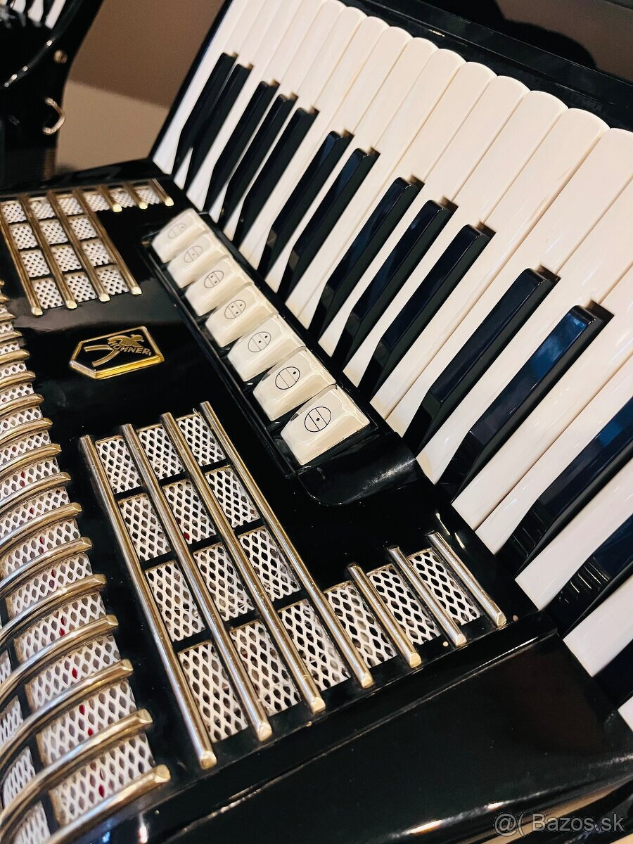 Predám akordeón Hohner Verdi II N- 96 Basový - 8