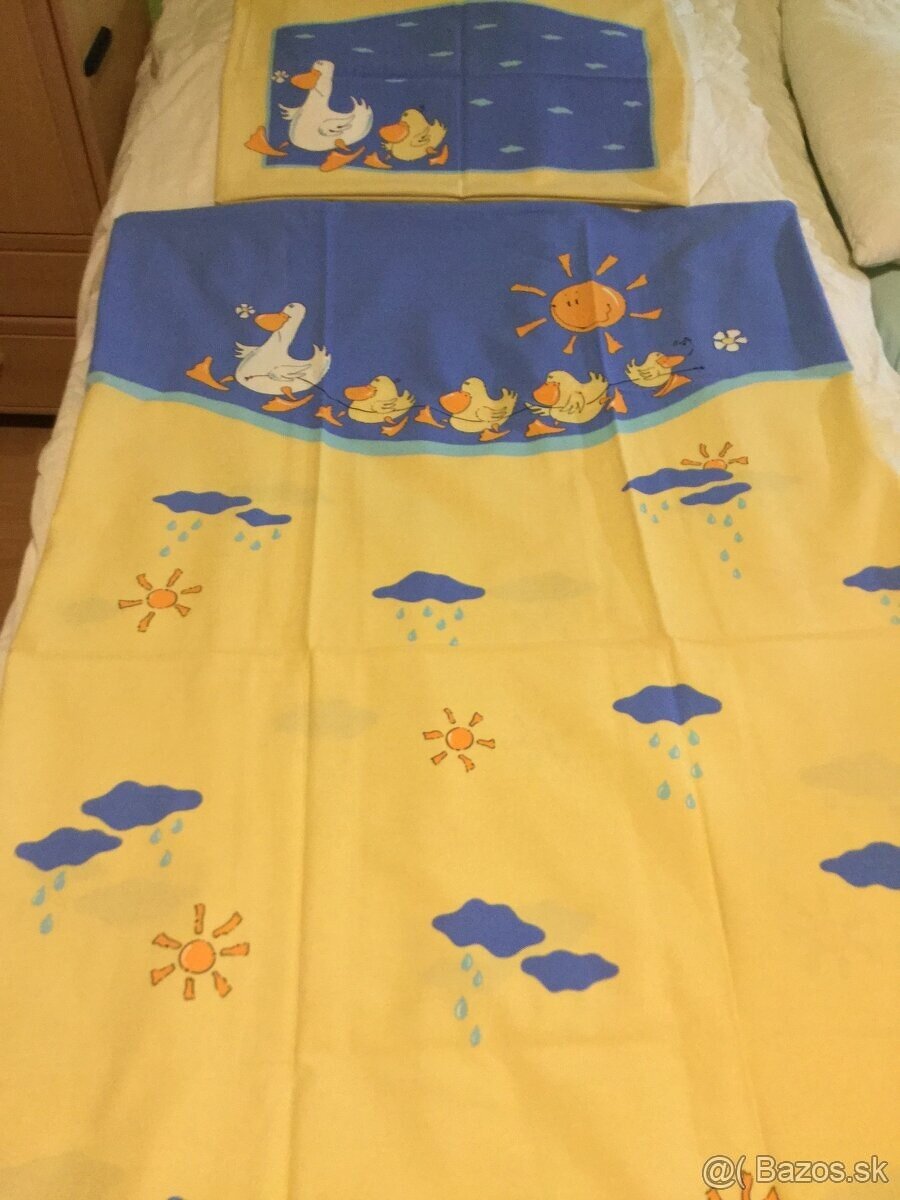 POSTEĽNÉ OBLIEČKY do postieľky KAČIČKY / HÚSKY + darček - 8