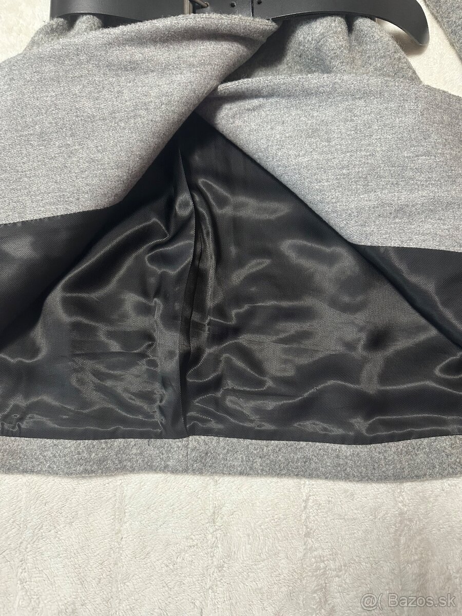 Asymetrický sivý kabát zn. Pietro Filipi originál - 8