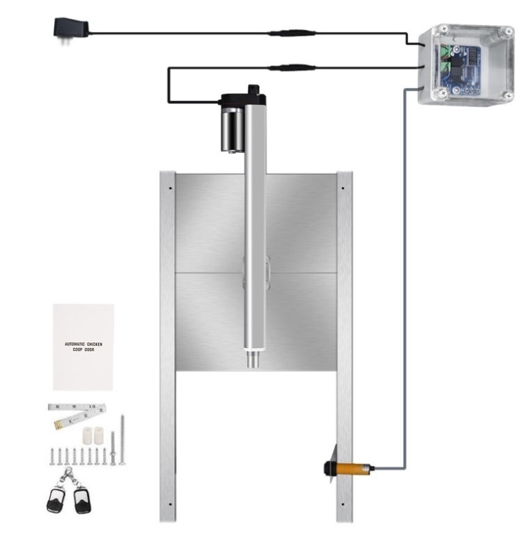 Automatické kovové dvierka pre kurníky - 8