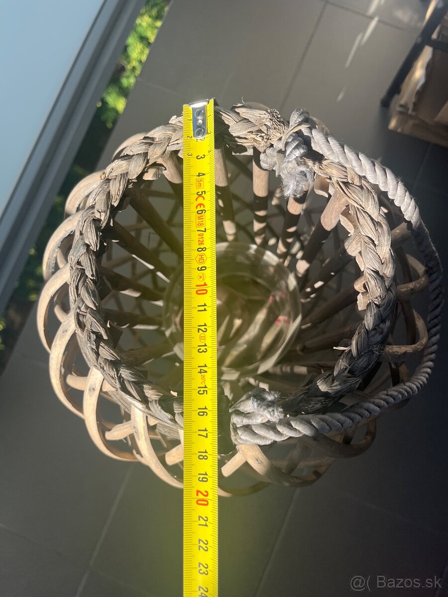 Svietnik, pruteny lampas na terasu/balkon ca 70cm vyska- vra - 8