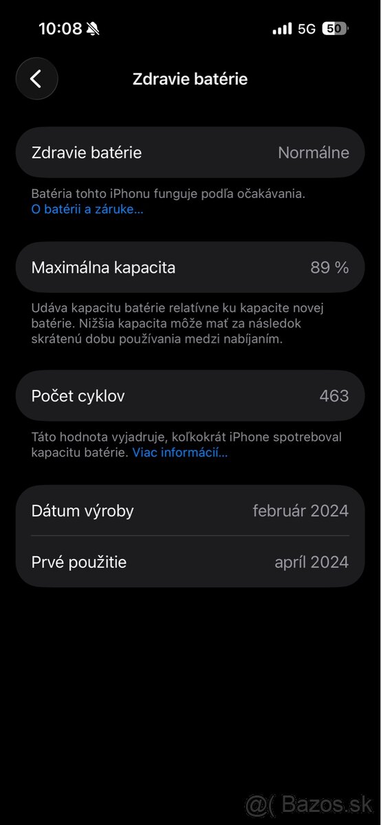 Predám IPHONE 15 PRO 128 GB BLACK - 8