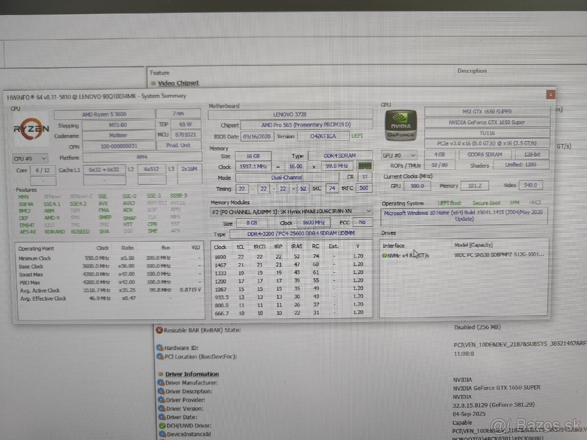 Mini herné pc Lenovo IdeaCentre G5 14AMR05 - 8