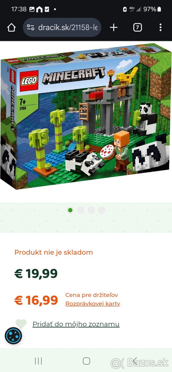 Lego Minecraft rozne druhy - 8