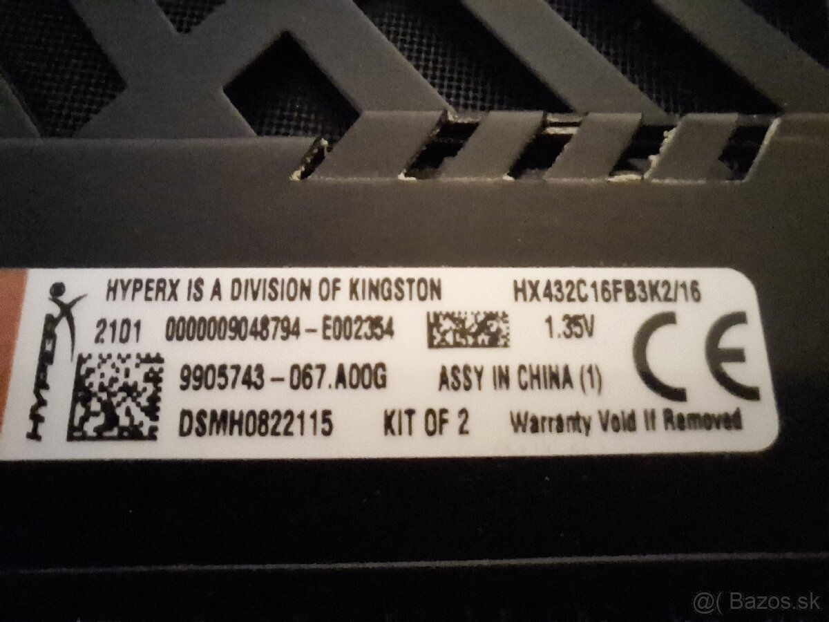 Predám ramky ddr4 16gb 3200MHz - 8