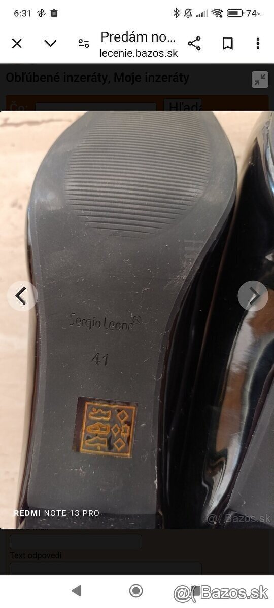 Predám dámske lodičky veľkosť:41 - 8