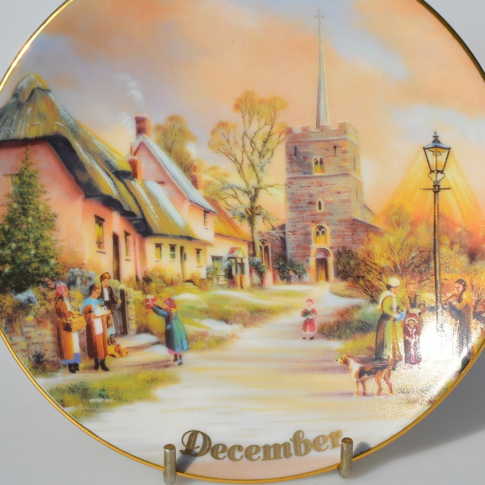 Sada - kompletná zbierka 12 mesiacov - 12 tanierov na stenu - 8