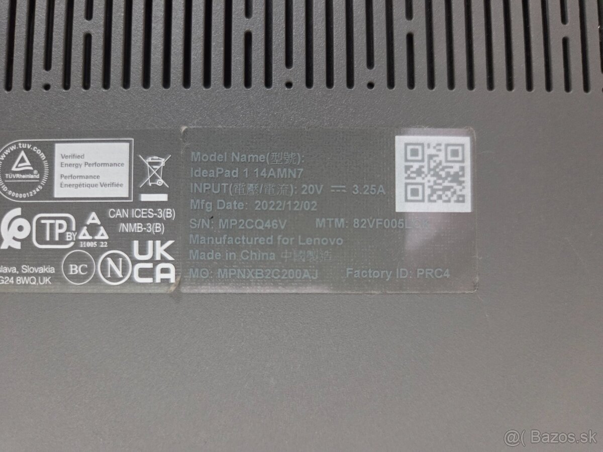 LENOVO IdeaPad 1 14AMN7 Cloud Grey - 8
