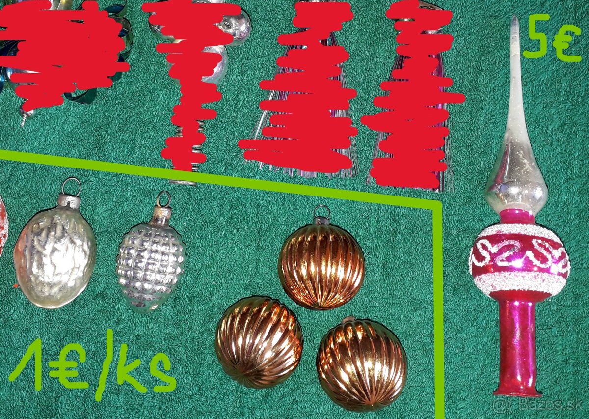 Staré vianočné gule a ozdoby - 8