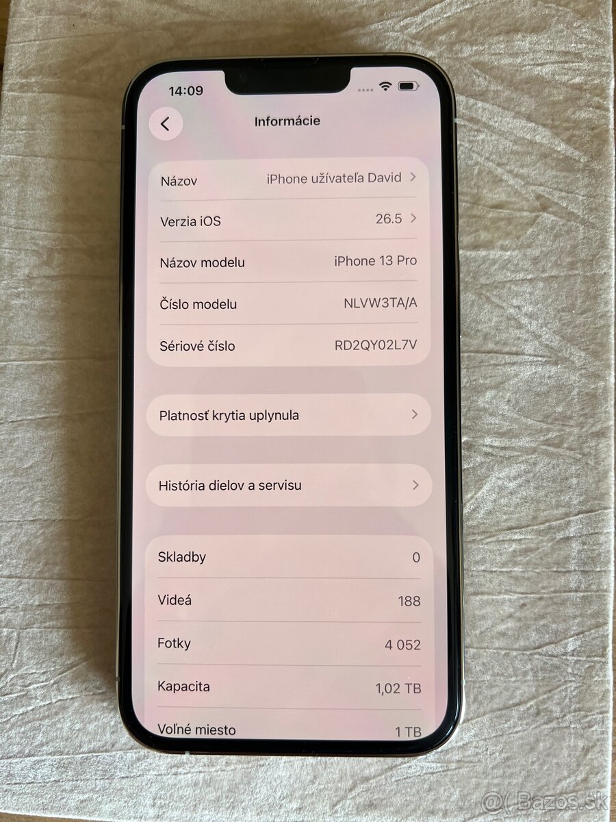 Zar 12M / iPhone 13 Pro, silver,1 TB,100% bateria nová orig. - 8