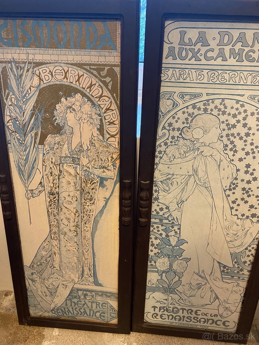 Alfonz Mucha krásne 4 secesné obrazy na stenu - 8