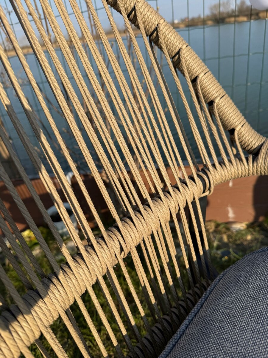 Záhradný bistro set Java z ratanu pre 2 osoby - 8