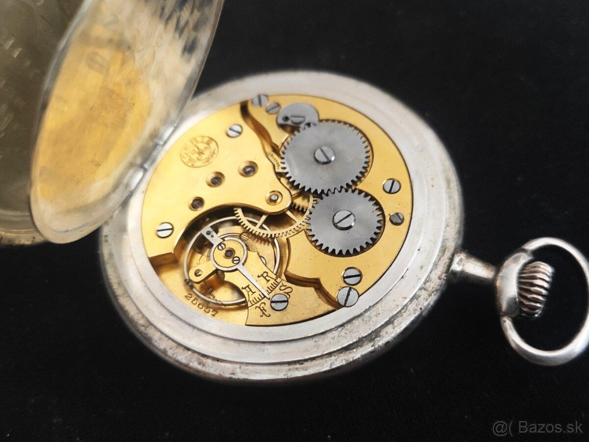 MOERIS swiss pánske vreckové strieborné hodinky - 8