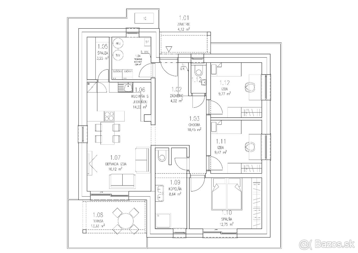 PREDAJ-Rodinné domy Hronské Kosihy - 6km od Levíc - 8
