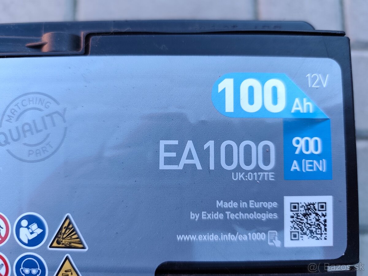 Exide Premium 12V 100Ah 900A EA1000 - 8