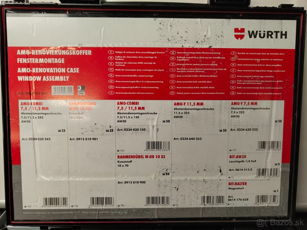 Predám rôzne sady hmoždín, šraubov, kotiev, Orsy systém - 8