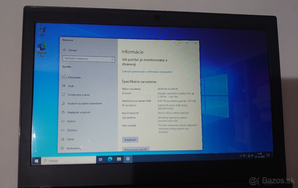 Lenovo ThinkPad X260, i5-6200U, 12,5" - 8