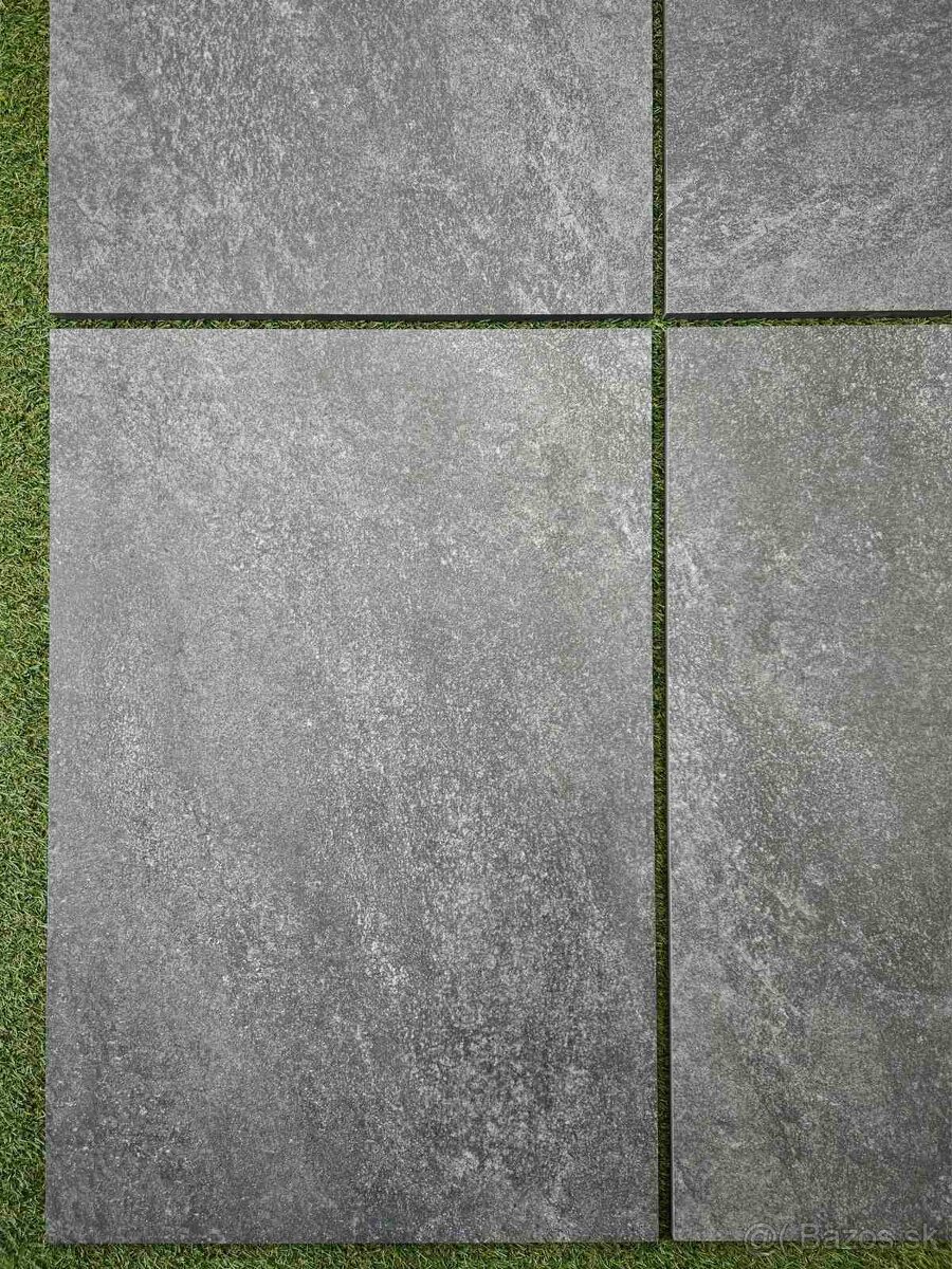 Dlažba veľkoformát 90x60, hrubka 2cm, aj na terče, antracit - 8