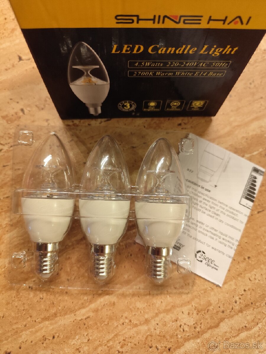 LED žiarovky Candle Light 2700k - 8