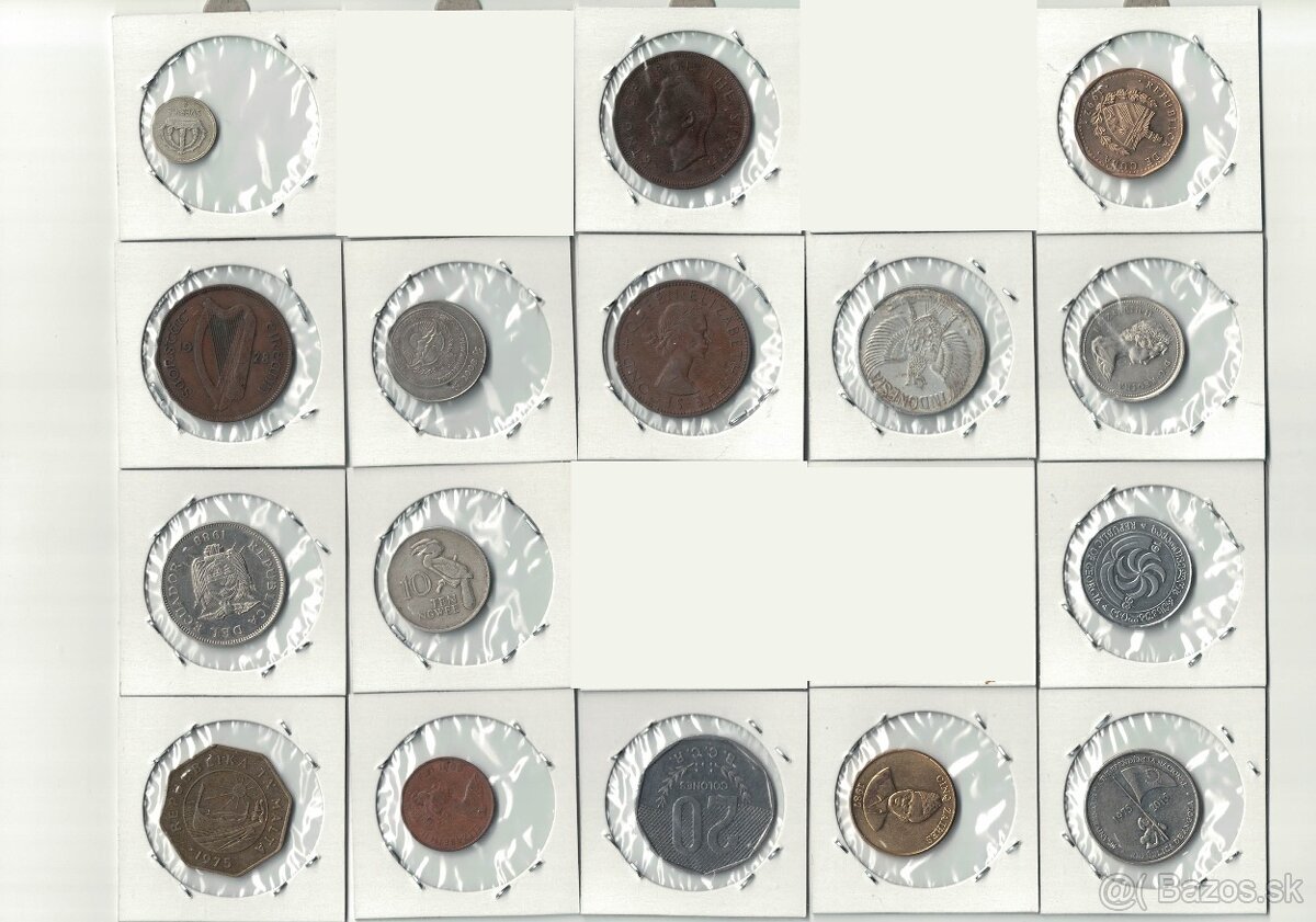 Zbierka svetových mincí - po kusoch -Ázia,Amerika,Afrika,Eur - 8