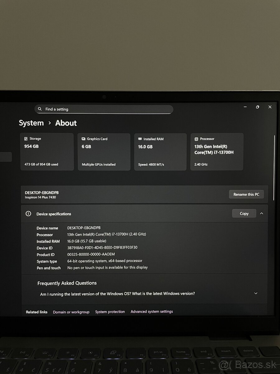 Dell Inspiron 14 Plus 7430 (strieborná) - 8