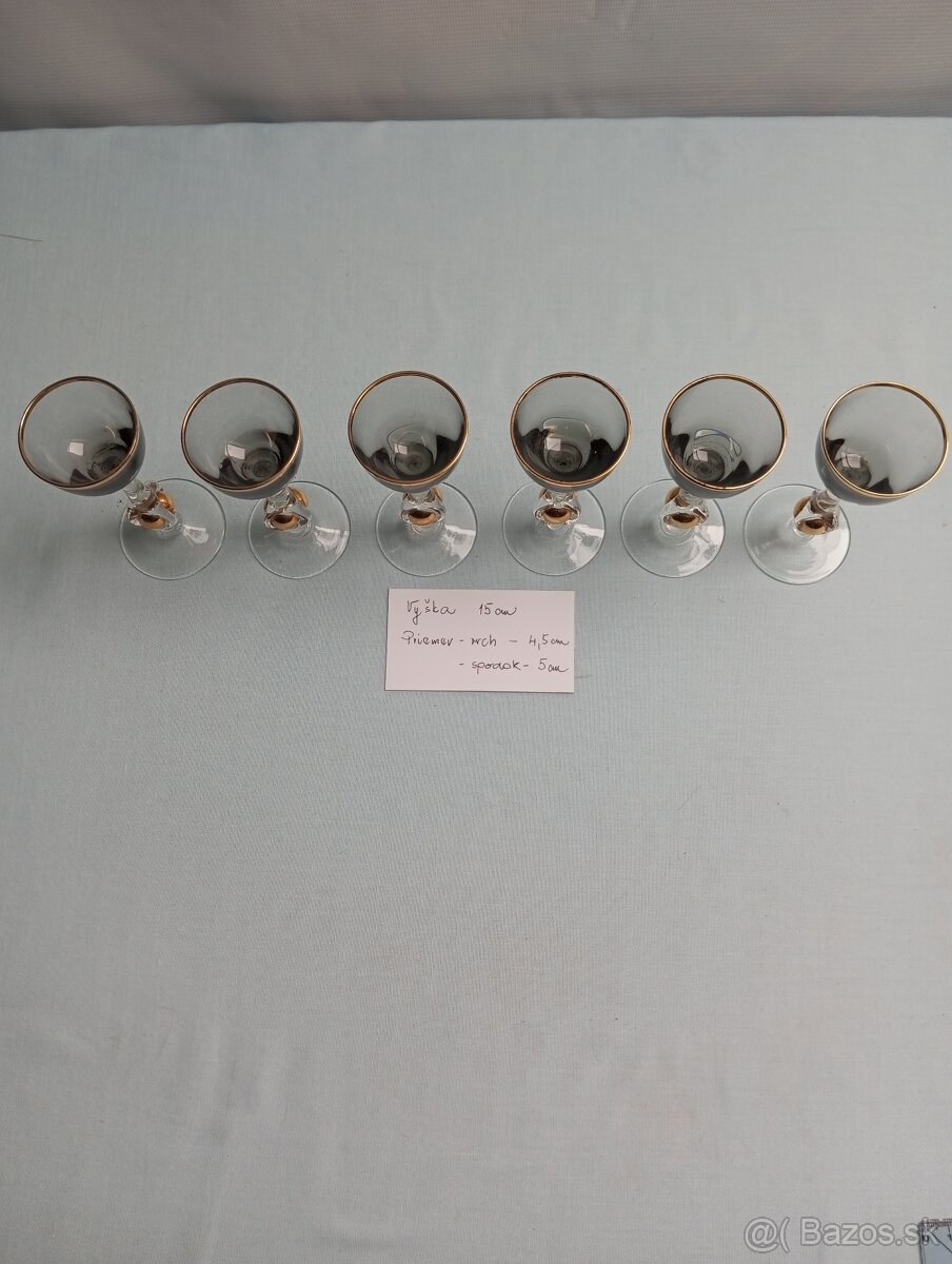 POHÁRE - ZLATÁ ZUZANA - dymová farba - 8