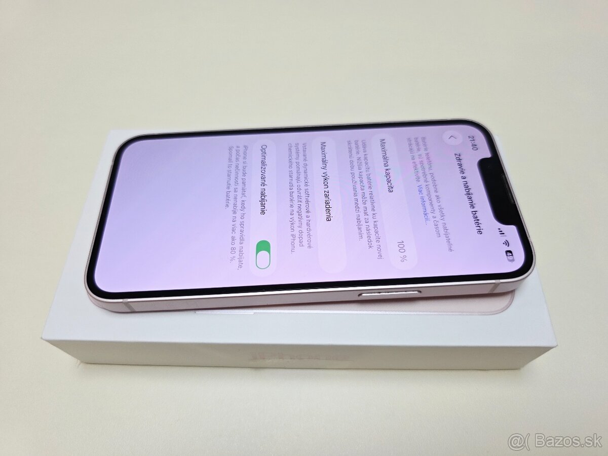 APPLE IPHONE 13 mini 128GB PINK,ZDRAVIE BATERKY 100% - 8