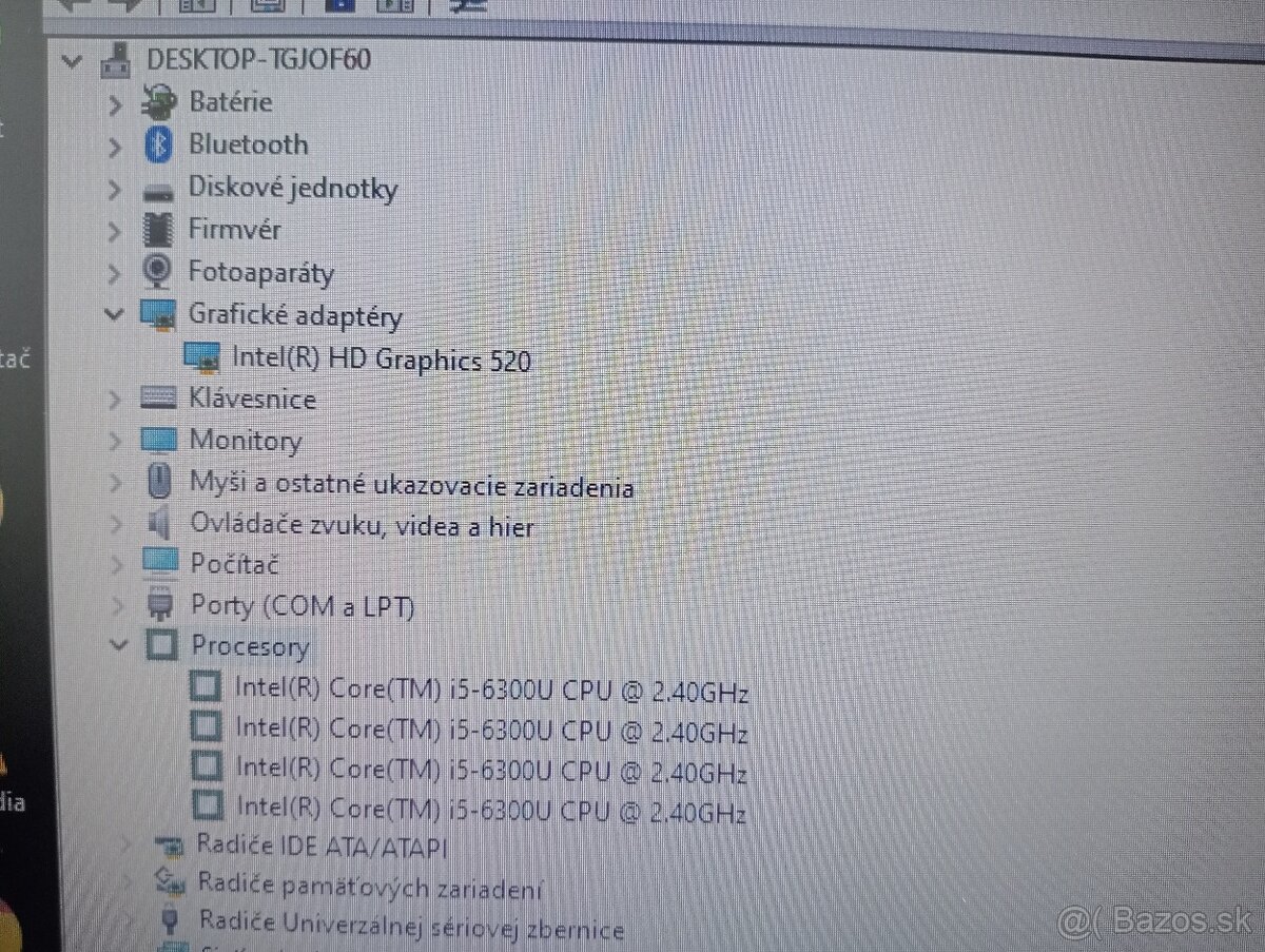 predám Lenovo Thinkpad t470 / Intel core i5 / 256gb ssd - 8