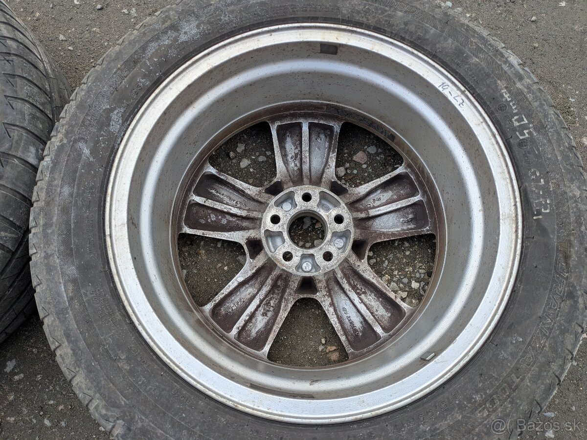 17" ALU kolesa Subaru 7Jx17 ET 48+pneu Bridgestone 215/55R1 - 8