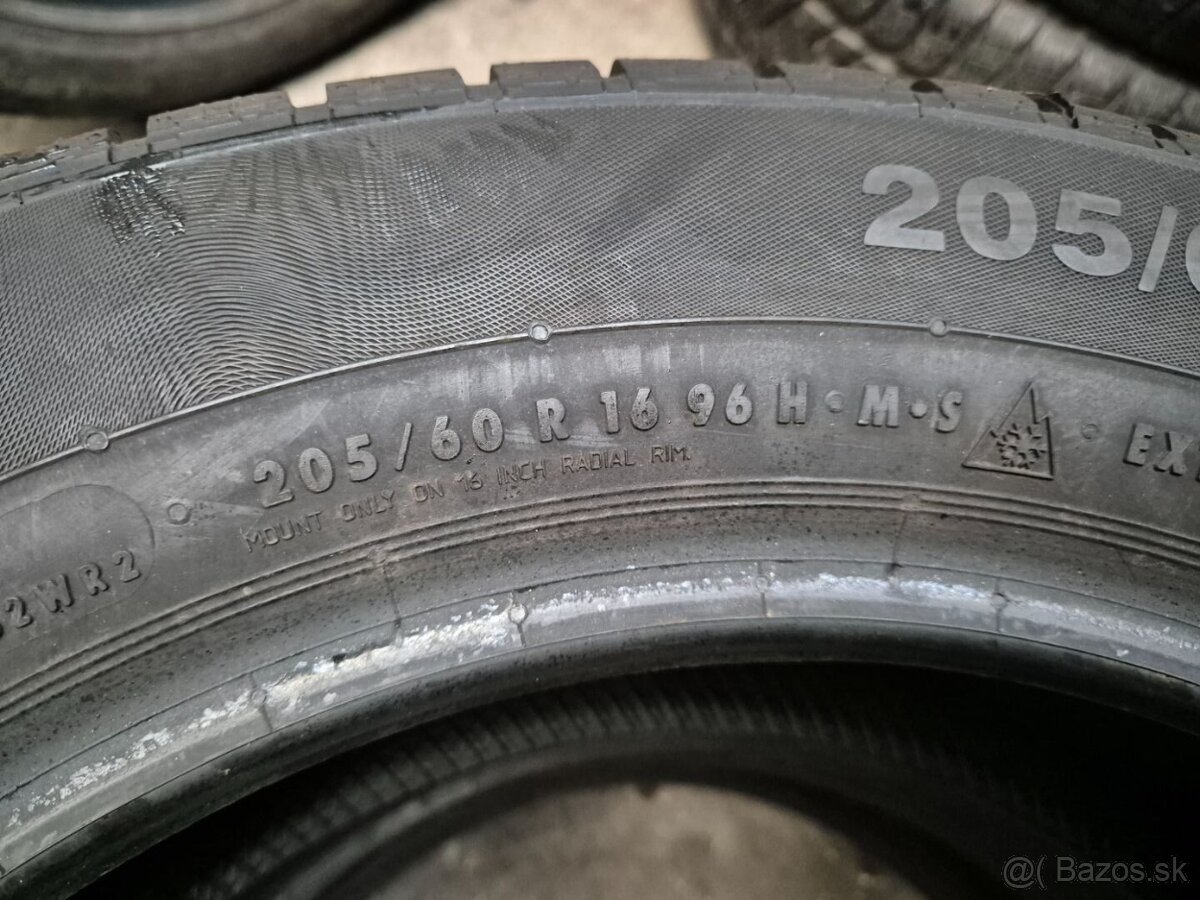 205/60 r16 zimní 4 ks CONTINENTAL dezén 8,6 - 7,9 DOT2023 - 8
