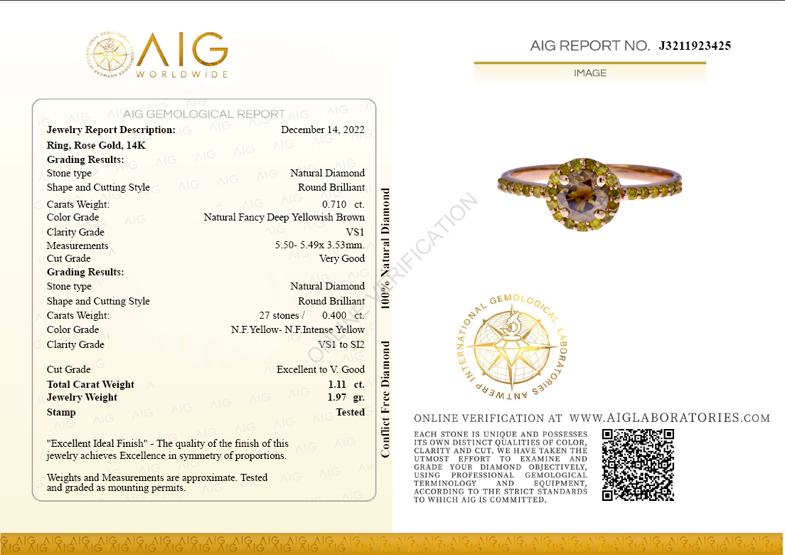 Zlatý diamantový prsteň k zásnubám - 8