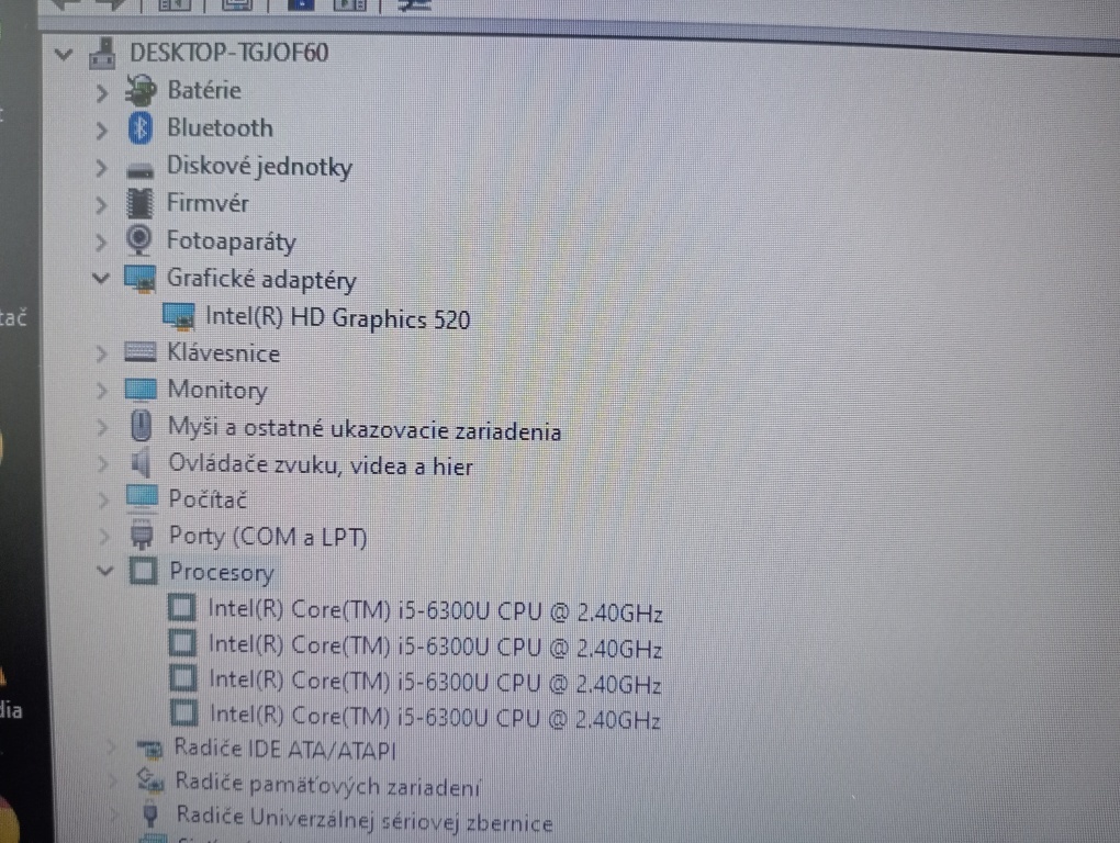 predám Lenovo Thinkpad t470 / Intel core i5 / 256gb ssd - 8