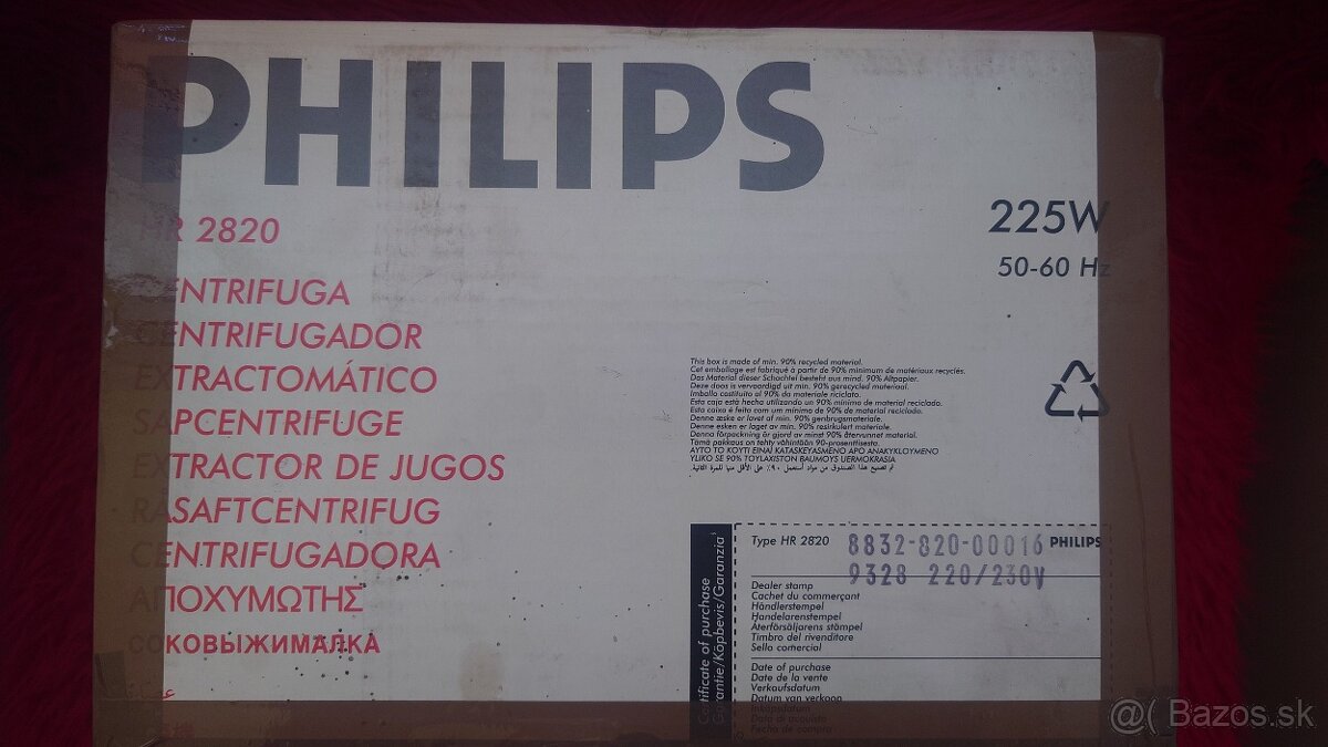 Odšťavovač PHILIPS HR 2820 - 8